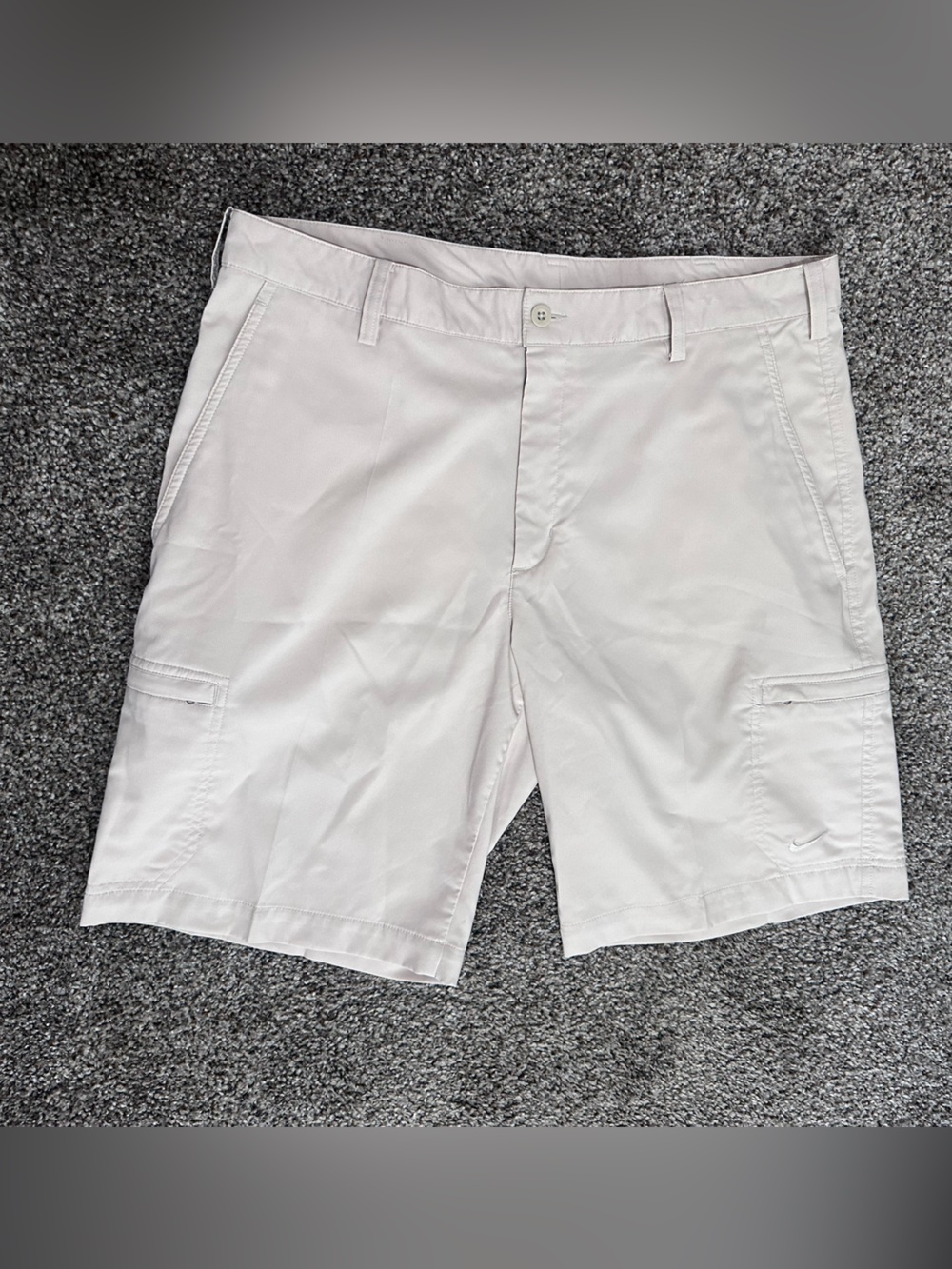 Nike Men's Light Cream Flat-Front Shorts
